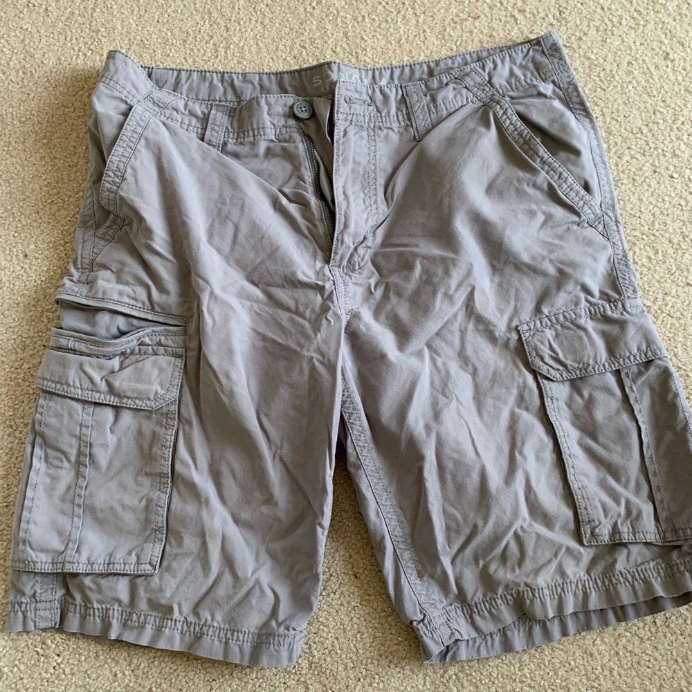 Men’s grey lightweight cargo pants